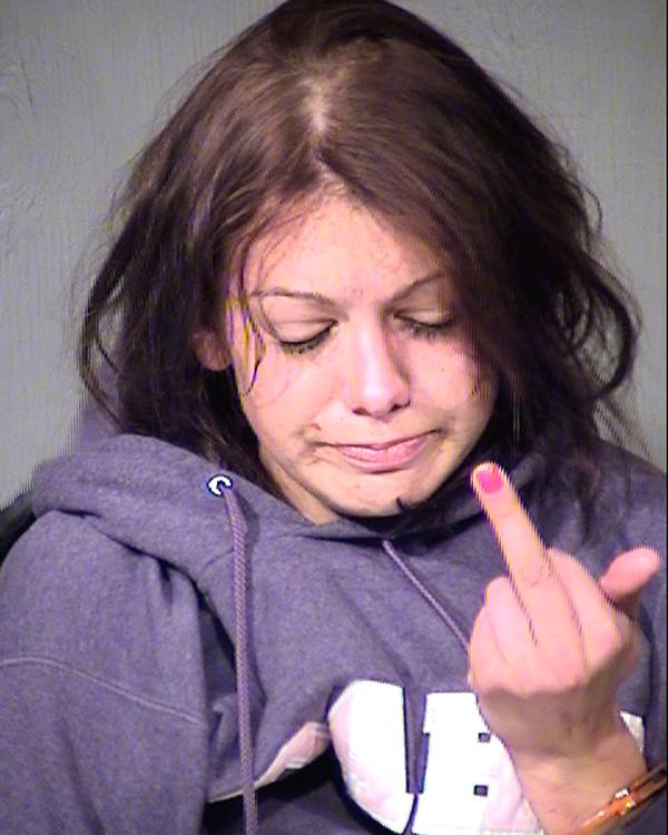 Arrested for disorderly conduct (language or gesture).