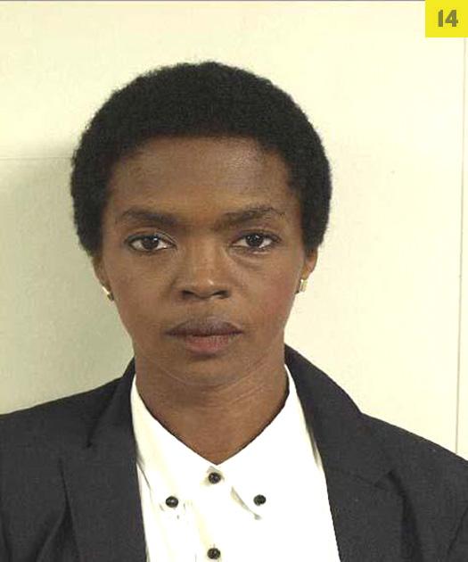 Singer Lauryn Hill posed for the United States Marshals Service after being char