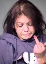Arrested for disorderly conduct (language or gesture).