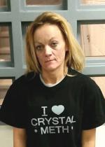 Arrested for possession of crystal meth.